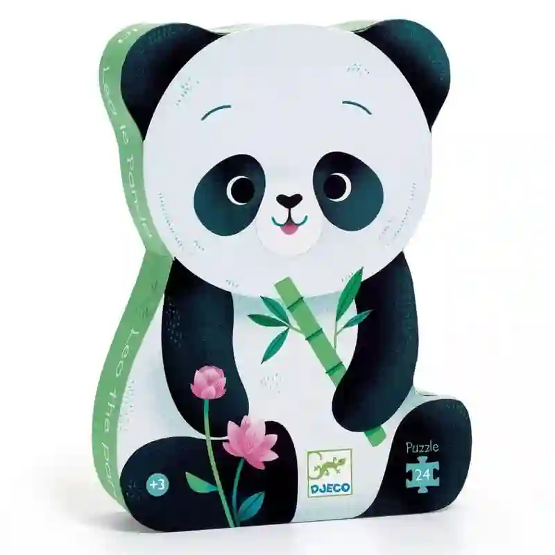 Puzzle silueta 24 pzs - Leo el panda - Djeco