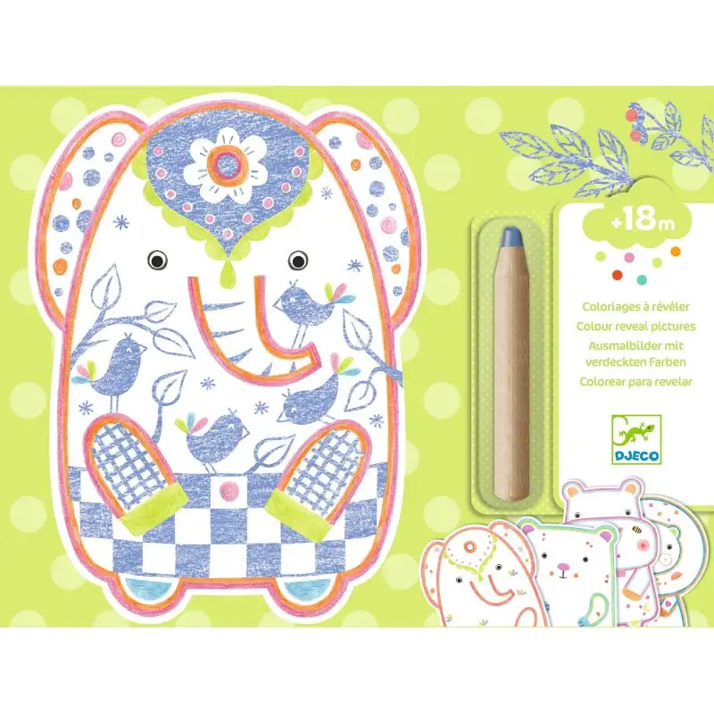 Colorear animales salvajes - Djeco