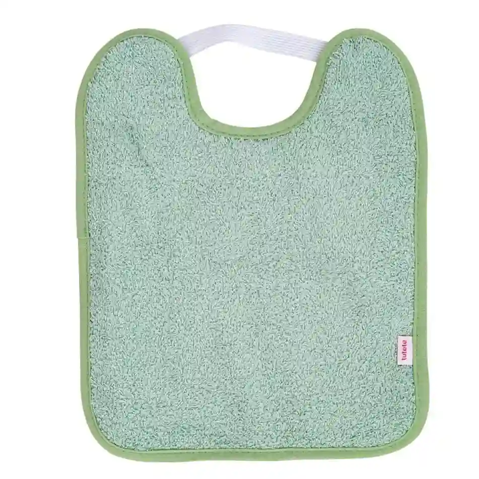 Babero toalla plastificado con goma - Verde helecho