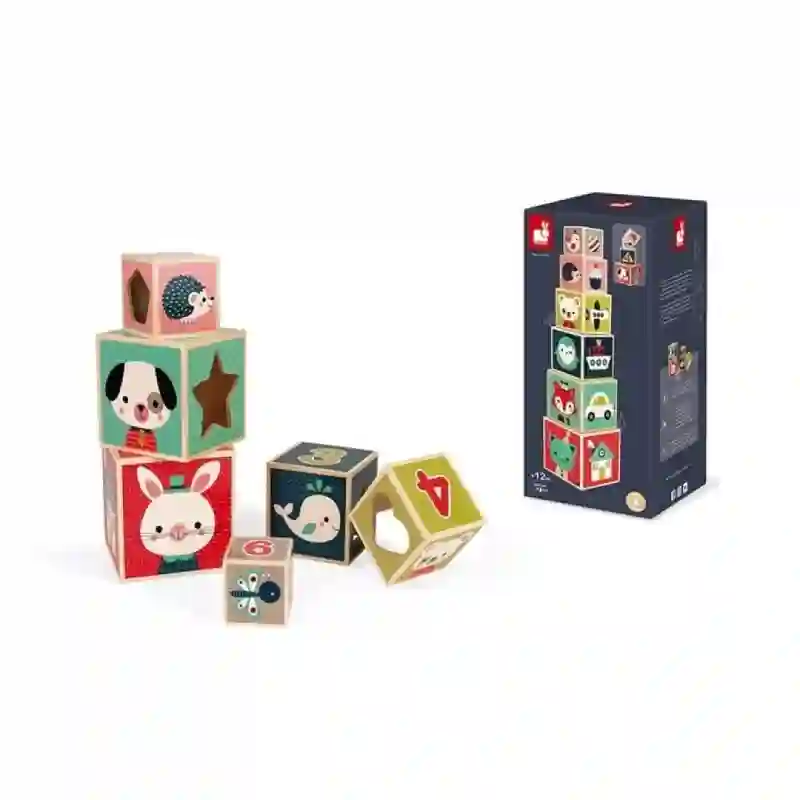 Pirámide de 6 cubos - Baby forest