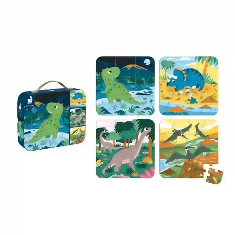 Set 4 puzzles evolutivos: Dinosaurios