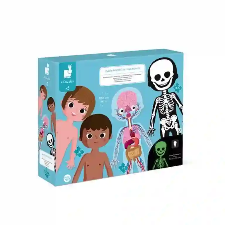 Puzzle educativo cuerpo humano 50-75-100 pz