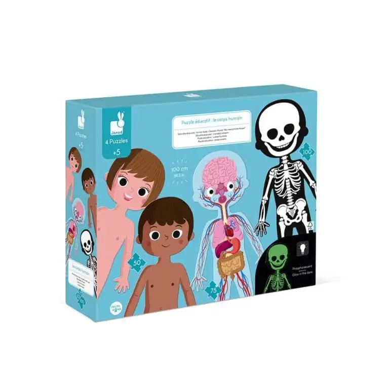 Puzzle educativo cuerpo humano 50-75-100 pz