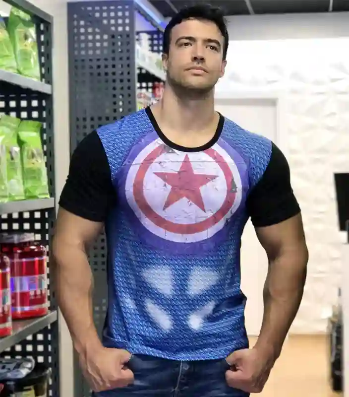 Short manga t -shirt Captain America