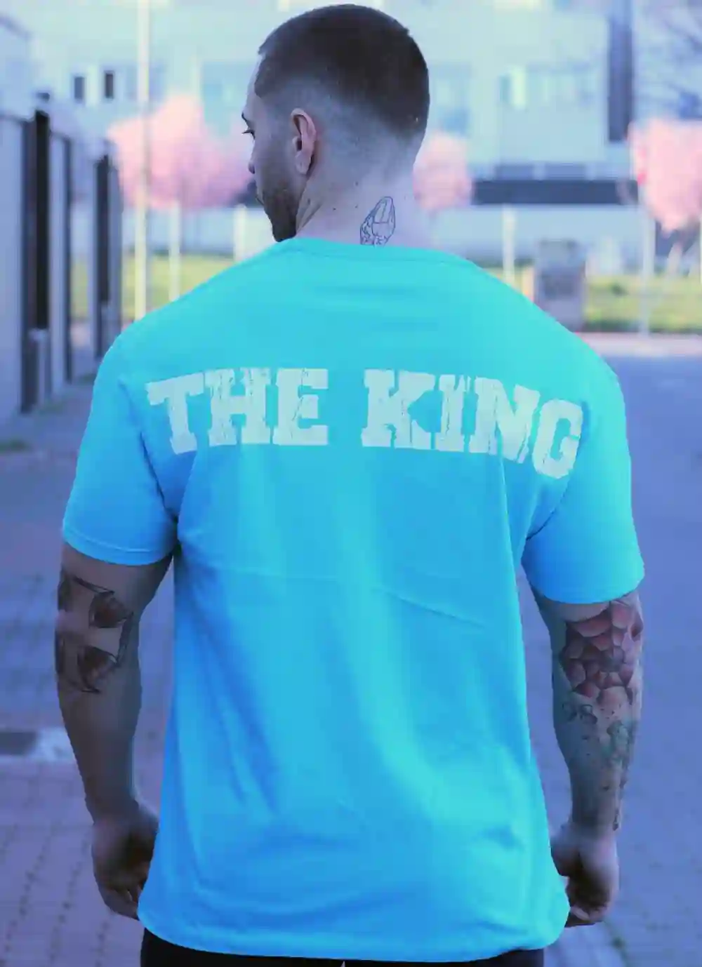 White the King Turquoise Oversize T -shirt