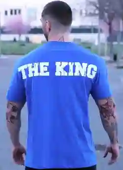 Oversize Blue White The King T -shirt