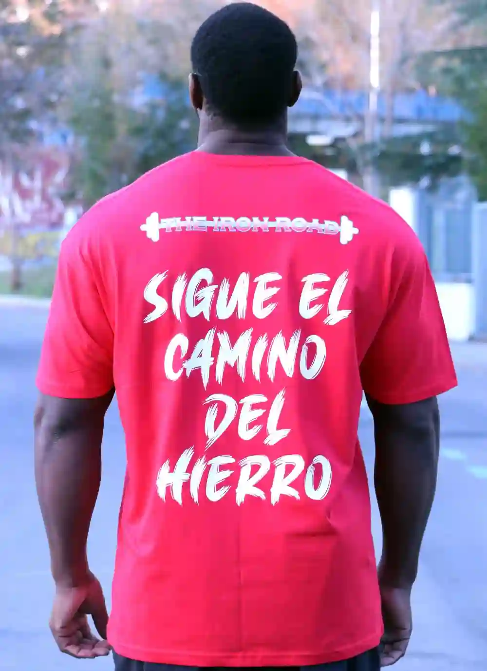 Oversize Red Iron Road T -shirt