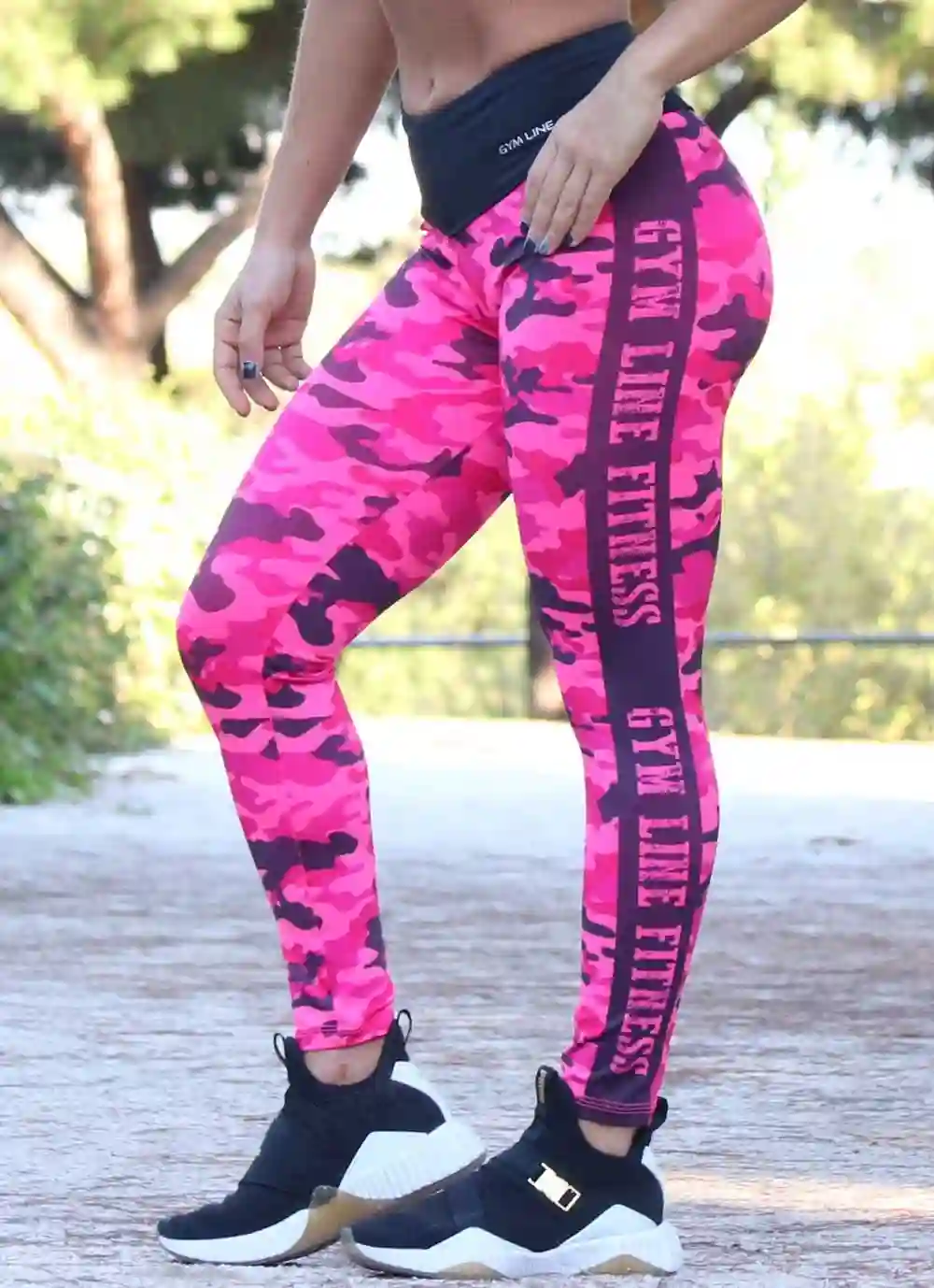 Fuchsia Neon camouflage Mesh
