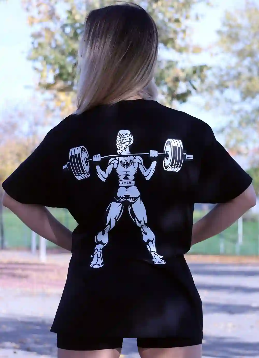 Oversize Black Strong Girl T -shirt