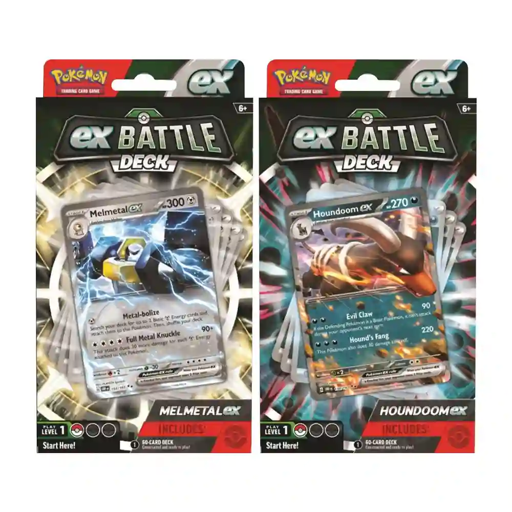 JUEGO DE CARTAS TCG POKEMON EX COMBATE DECK MELMETAL/HOUNDOOM