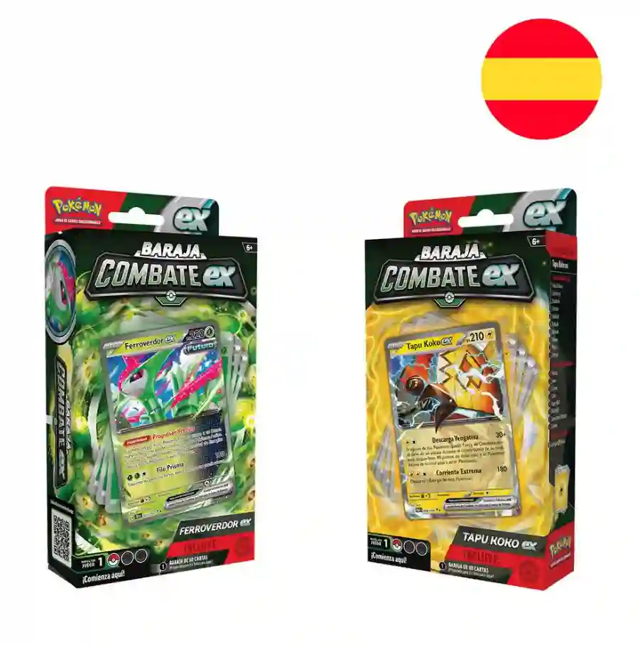 JUEGO DE CARTAS TCG POKEMON EX COMBATE DECK TAPU KOKO/FERROVERDOR