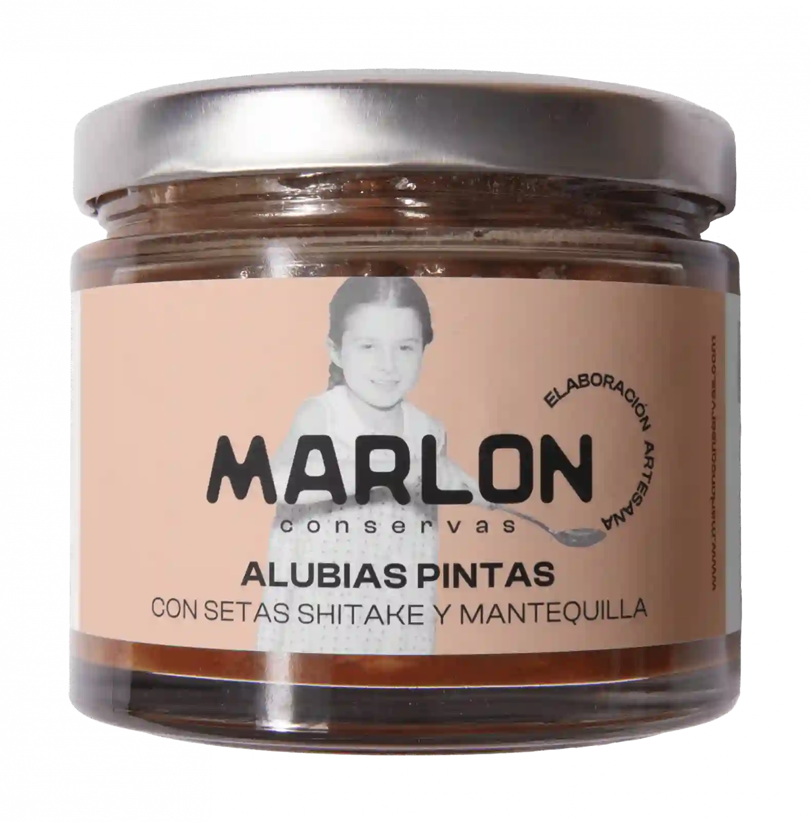 ALUBIAS PINTAS CON SETAS SHITAKE Y MANTEQUILLA