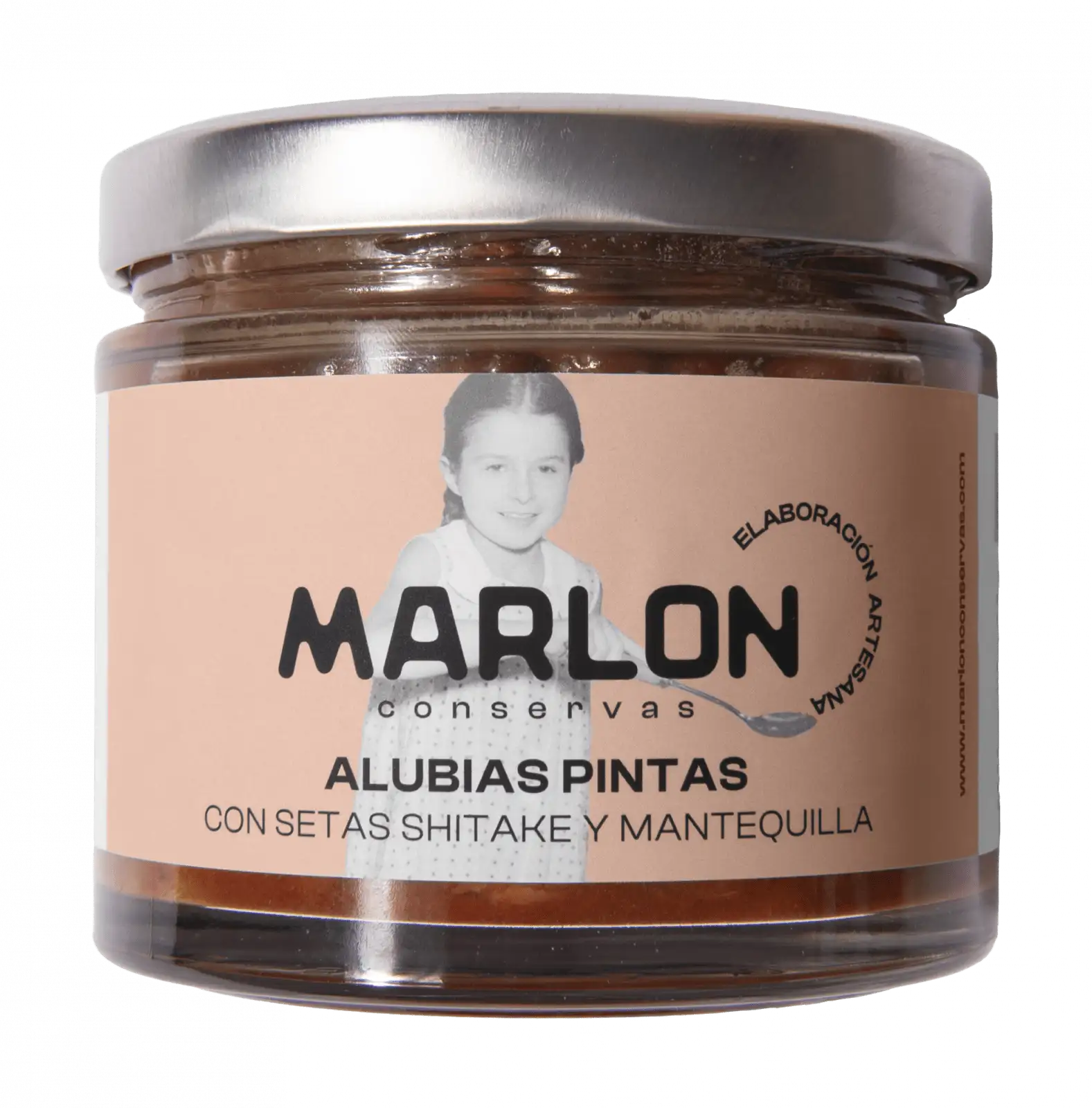 ALUBIAS PINTAS CON SETAS SHITAKE Y MANTEQUILLA