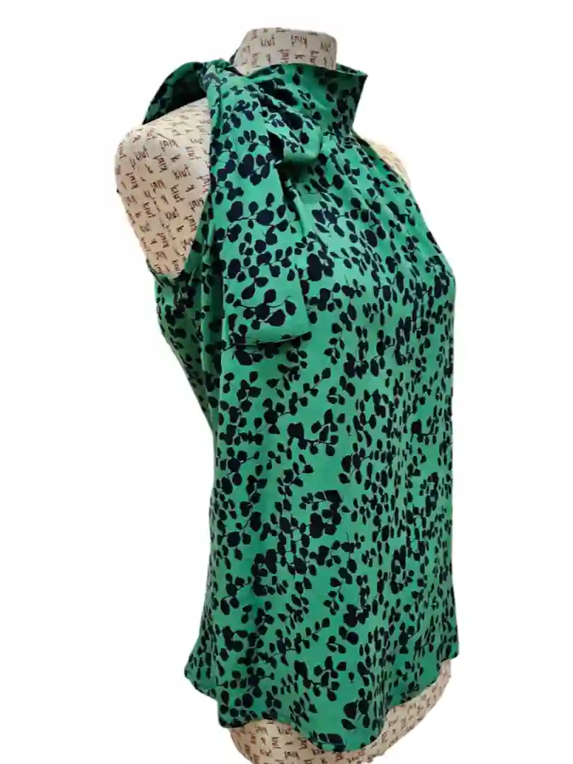 Top halter verde hojas