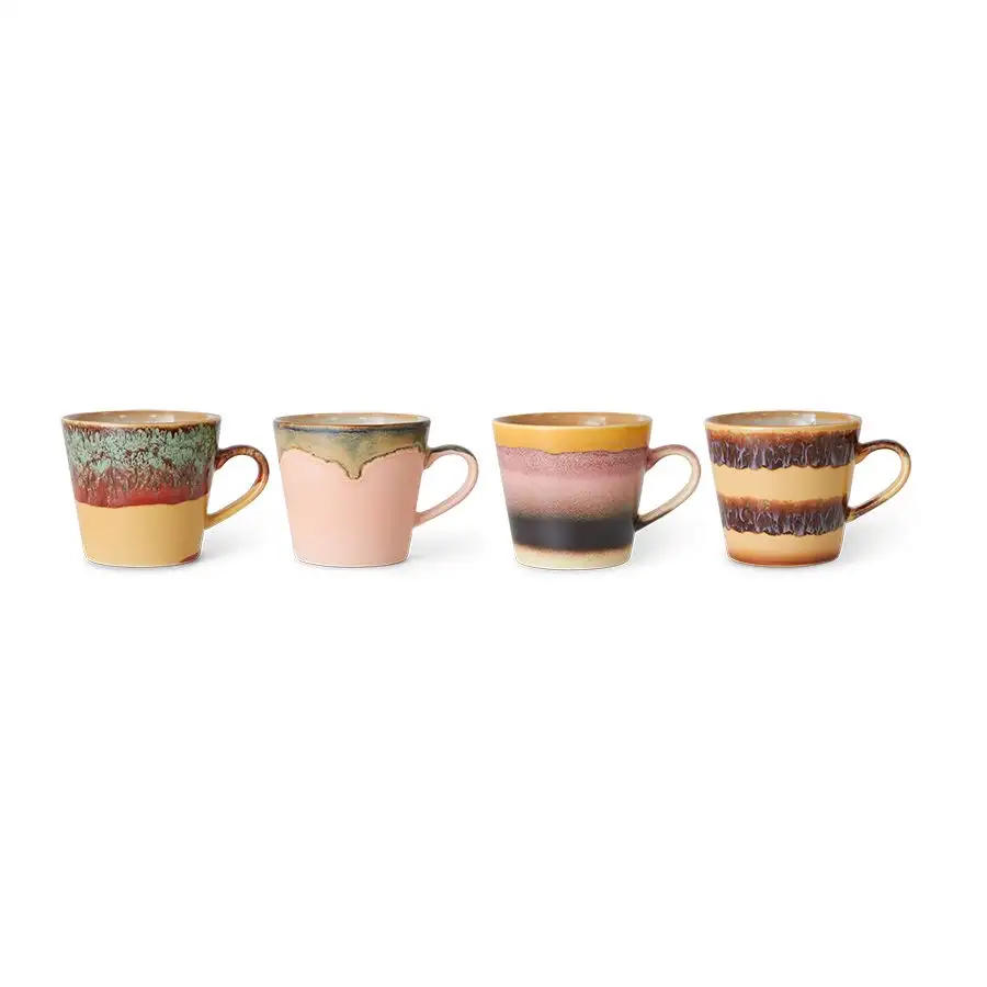 SET 4 CAPUCCINO MUGS VISTA  / HK LIVING - Image 2