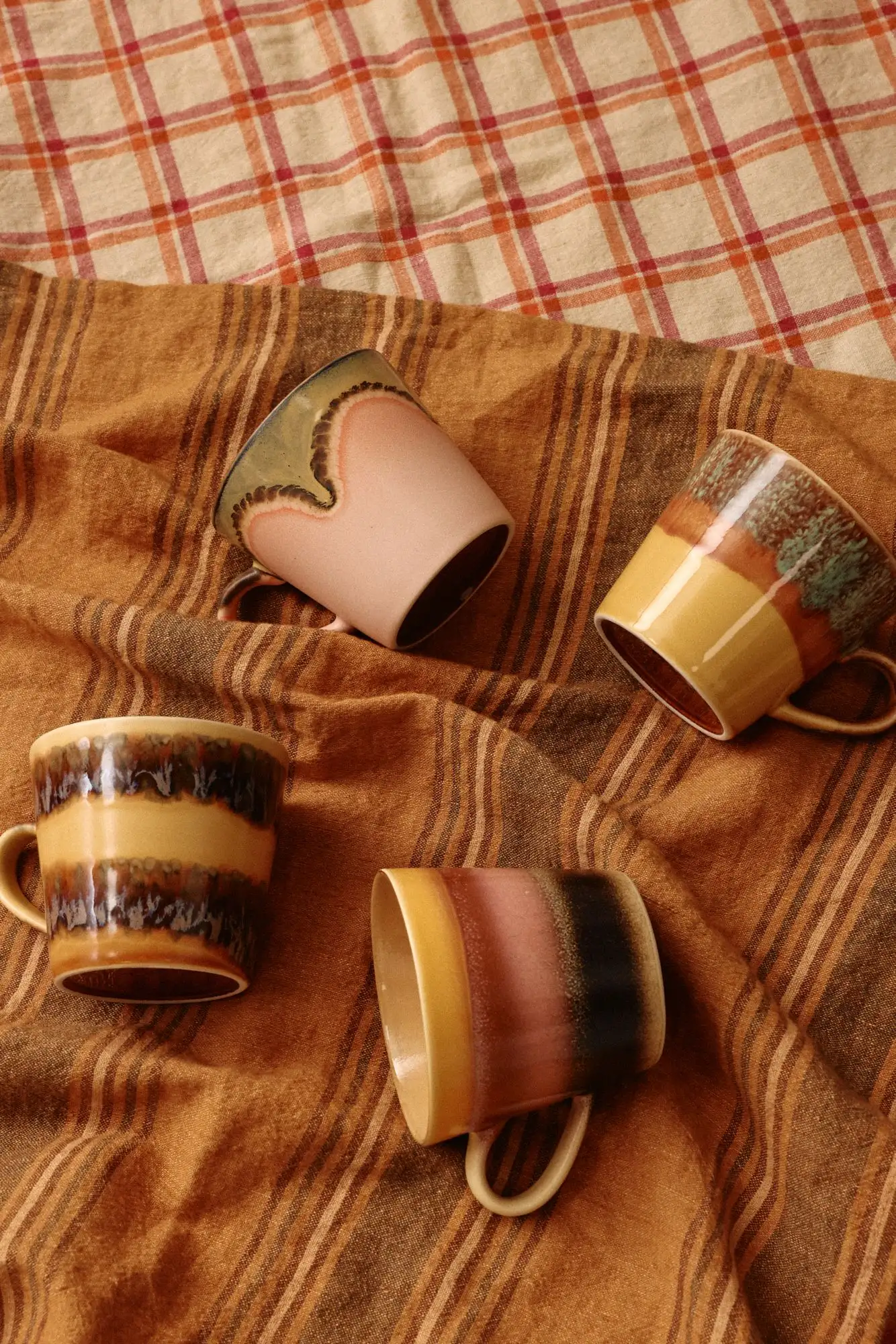 SET 4 CAPUCCINO MUGS VISTA  / HK LIVING - Image 5