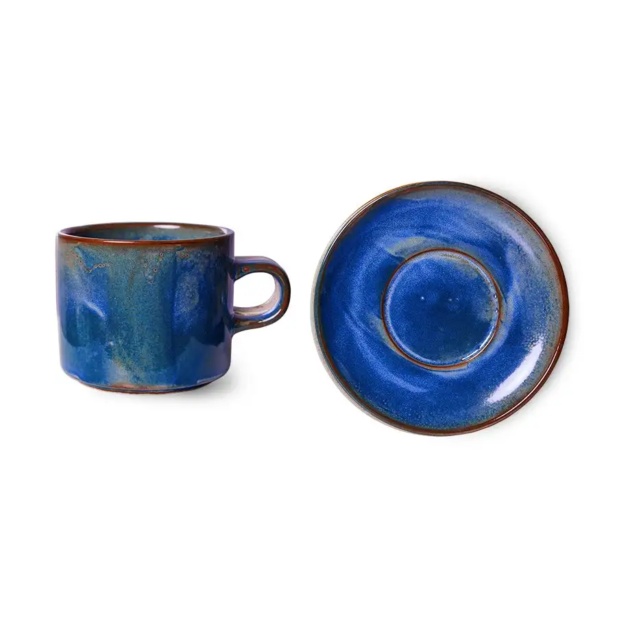 SET TAZA Y PLATO CHEF (RUSTIC BLUE) / HK LIVING - Image 2