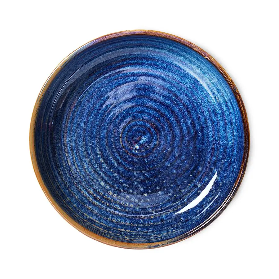 PLATO HONDO CHEF M (RUSTIC BLUE) / HK LIVING - Image 3