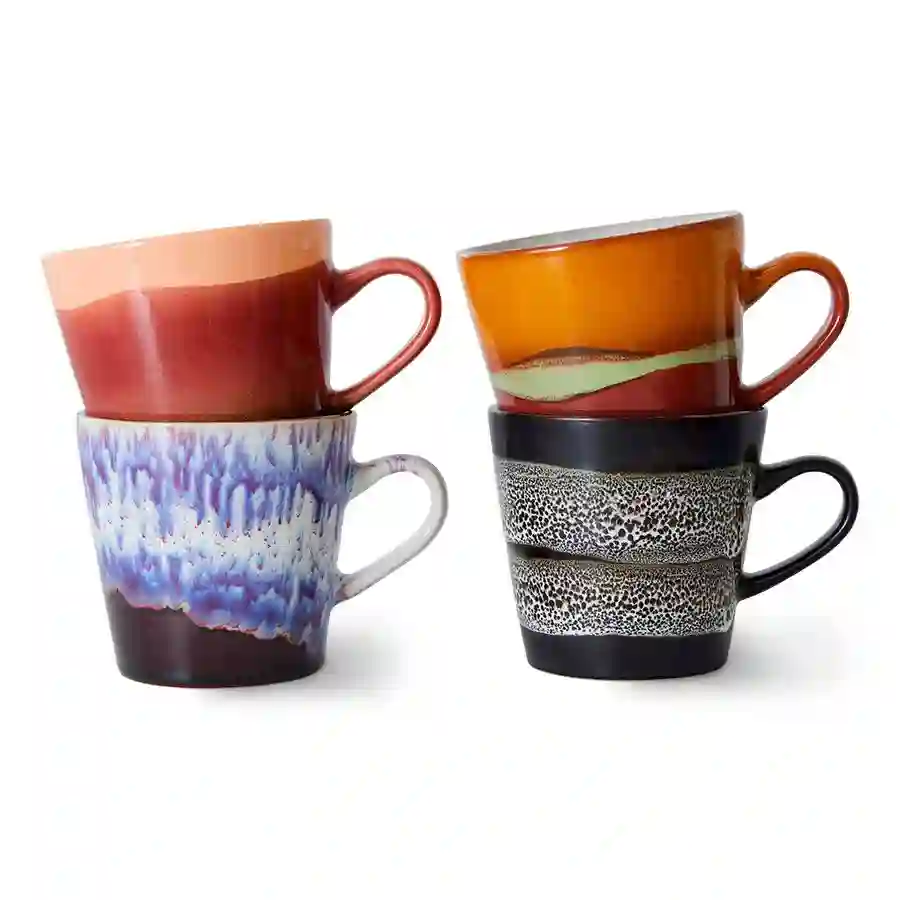 Set 4 tazas americanas fricción / HK viviendo