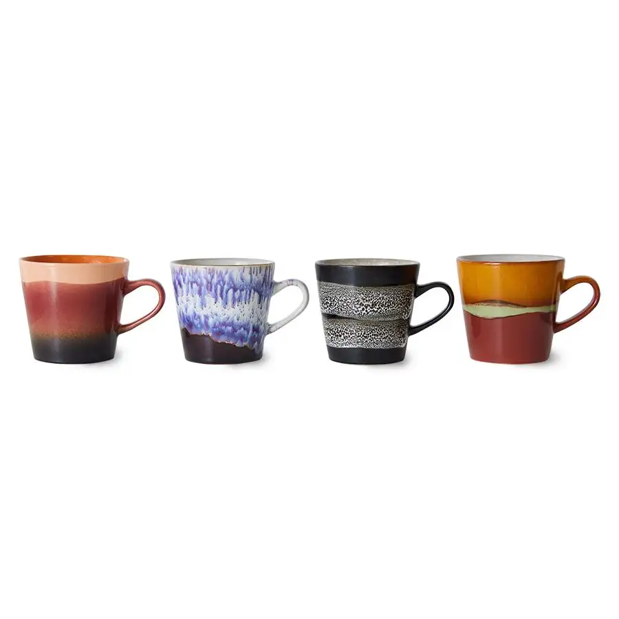SET 4 AMERICANO MUGS FRICTION / HK LIVING - Image 2