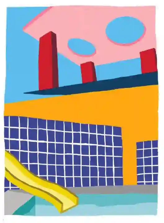 "LA PISCINA" / MANILA PRINTS POR NOELIA CALZADA