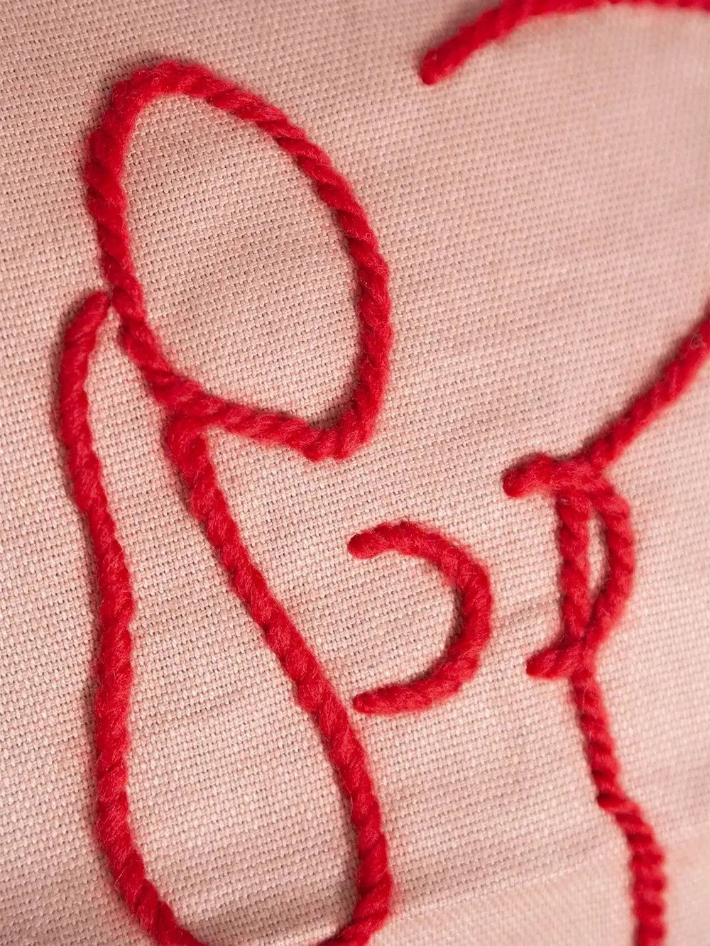 COJÍN MAGNOLIA (ROSA Y BORDADO ROJO) / STUDIO.FI - Imagen 2