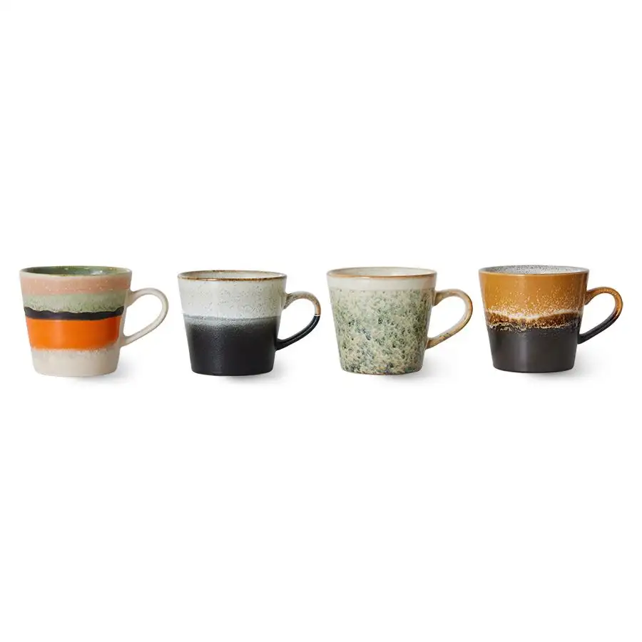 SET 4 CAPUCCINO MUGS VERSE / HK LIVING - Image 2