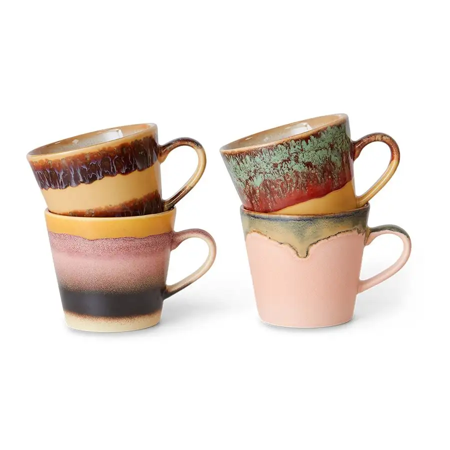 SET 4 CAPUCCINO MUGS VISTA / HK LIVING