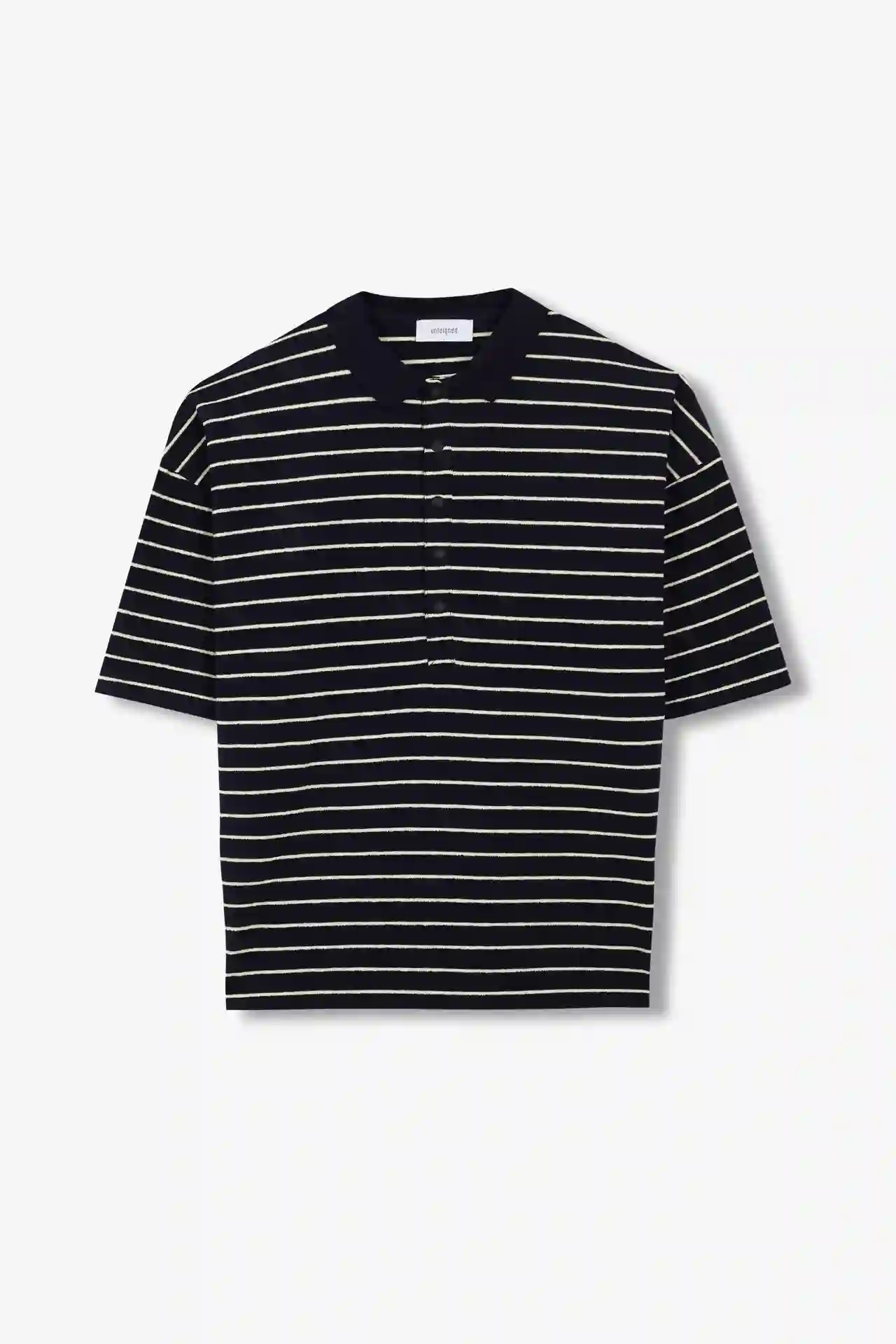 CAMISETA POLO MANGA CORTA OVERSIZE TERRY AZUL MARINO UNFEIGNED