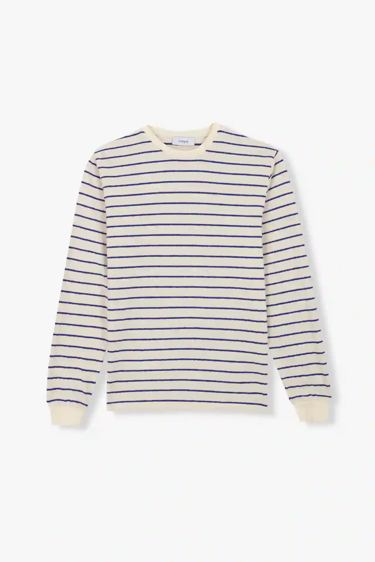 CAMISETA BÁSICA MANGA LARGA TERRY RAYAS AZULES UNFEIGNED