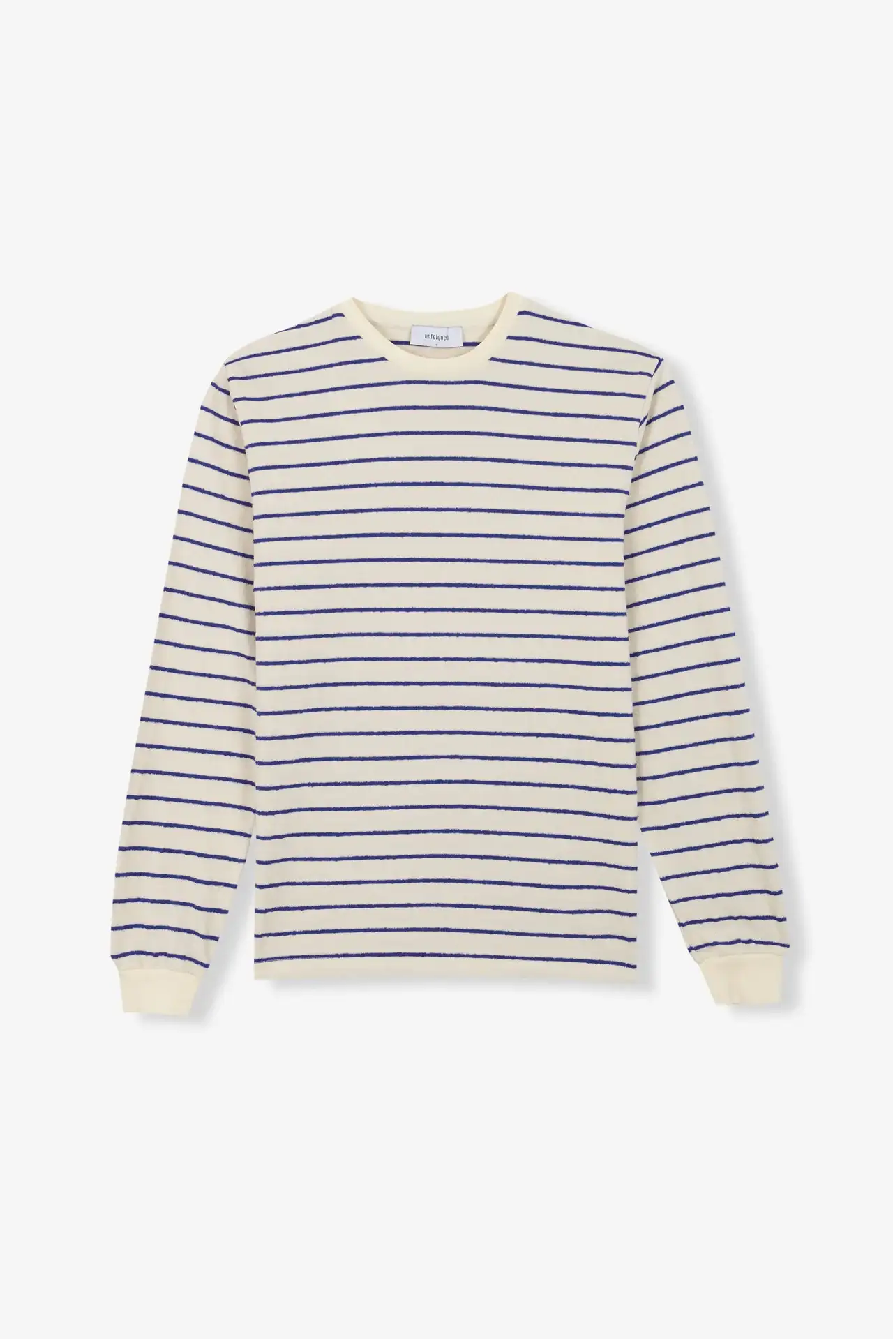 CAMISETA BÁSICA MANGA LARGA TERRY RAYAS AZULES UNFEIGNED