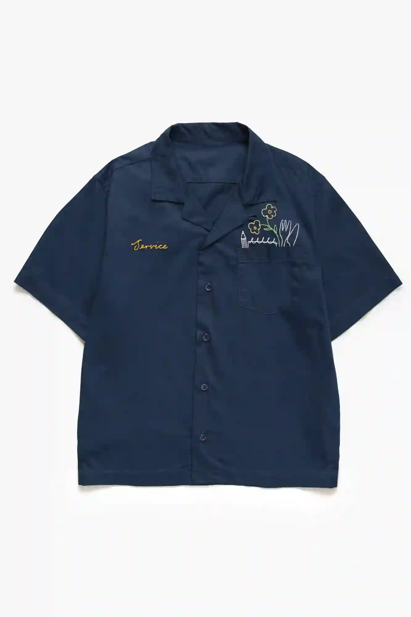 CAMISA MANGA CORTA NECESSITIES AZUL MARINO SERVICE WORKS