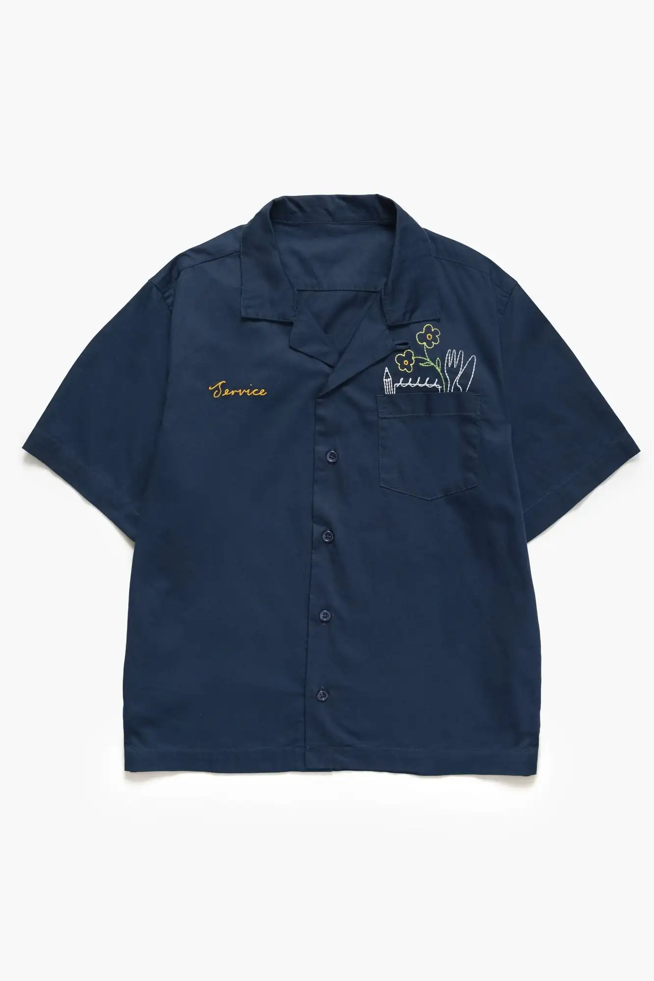 CAMISA MANGA CORTA NECESSITIES AZUL MARINO SERVICE WORKS