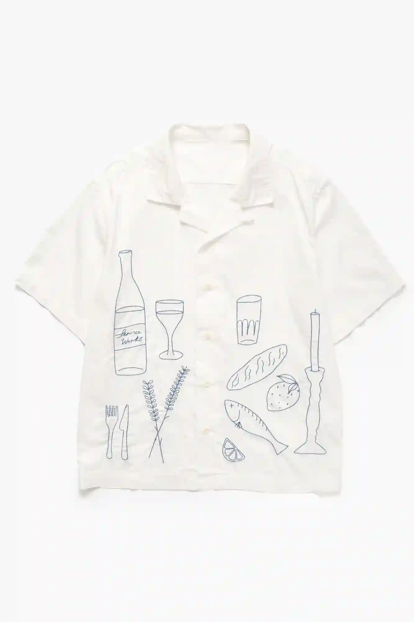 CAMISA MANGA CORTA PICNIC BLANCA SERVICE WORKS