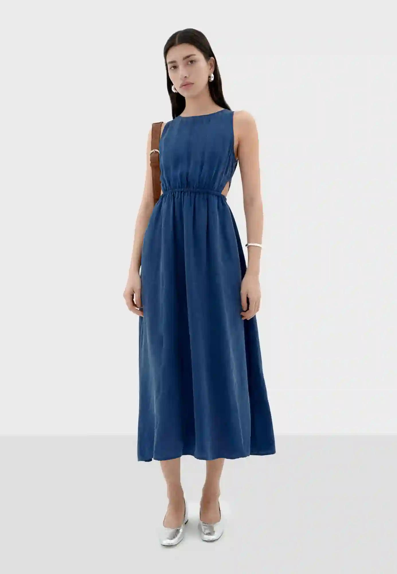 VESTIDO AZUL CUPRO KIN / THINKING MU