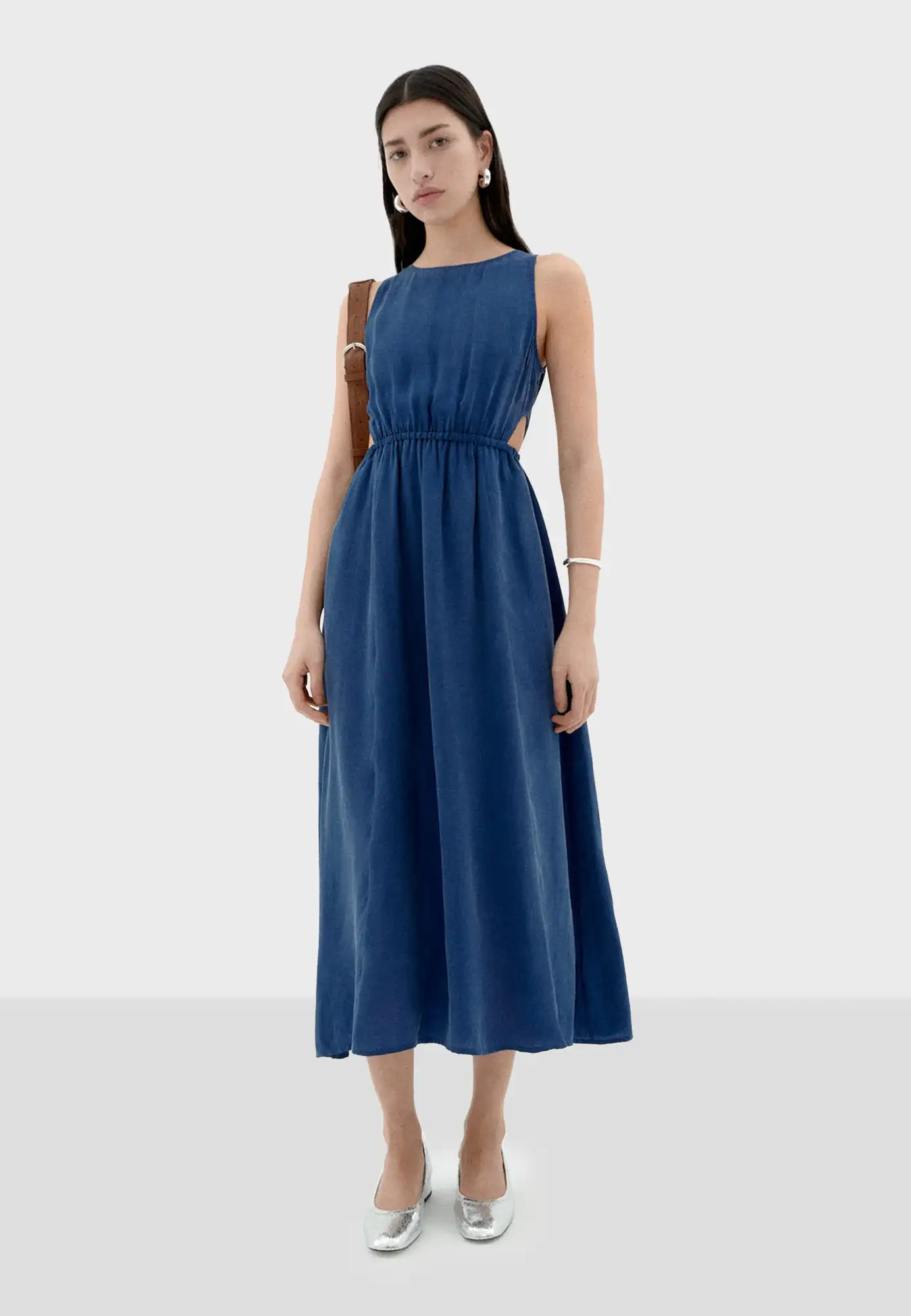 VESTIDO AZUL CUPRO KIN / THINKING MU