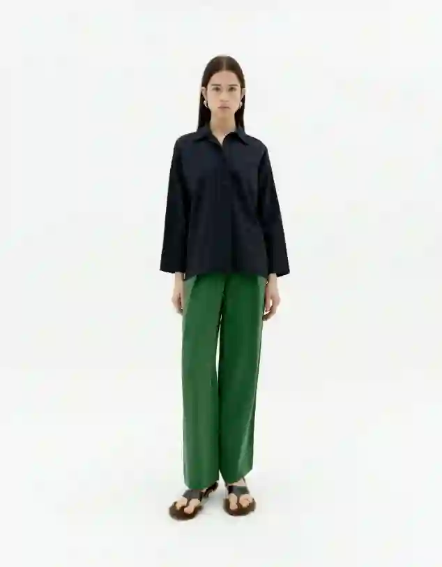 PANTALON VERDE CUPRO CIRILA / THINKING MU
