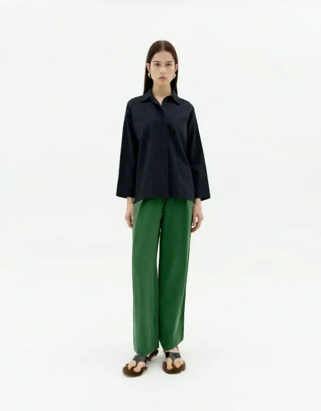 PANTALON VERDE CUPRO CIRILA / THINKING MU