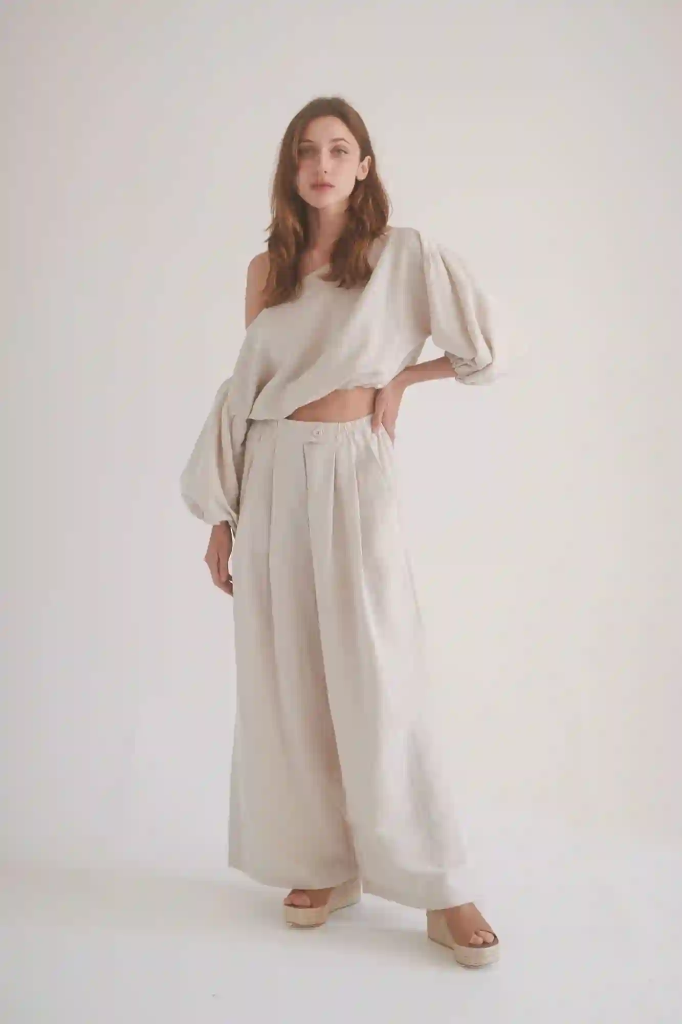 BLUSA LINO NATURAL / COSSAC