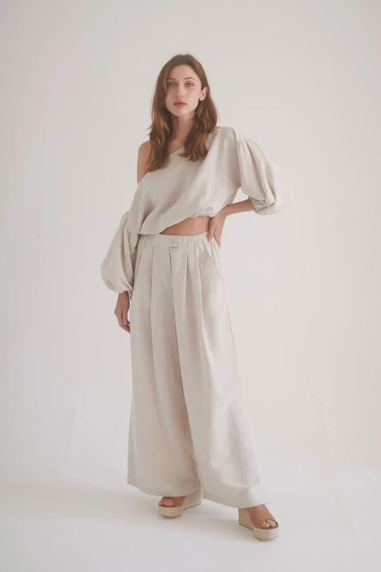 BLUSA LINO NATURAL / COSSAC