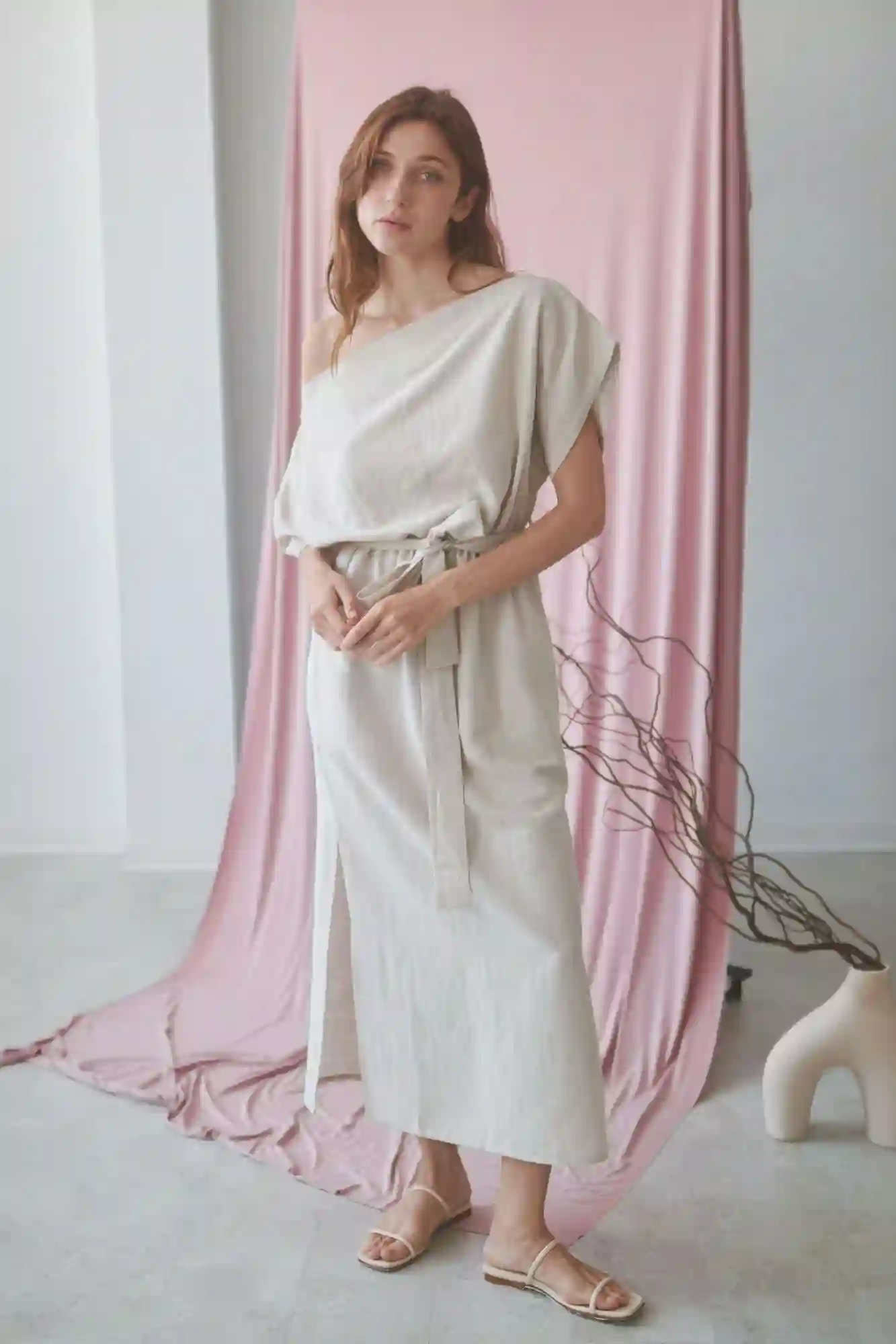 VESTIDO LINO NATURAL / COSSAC