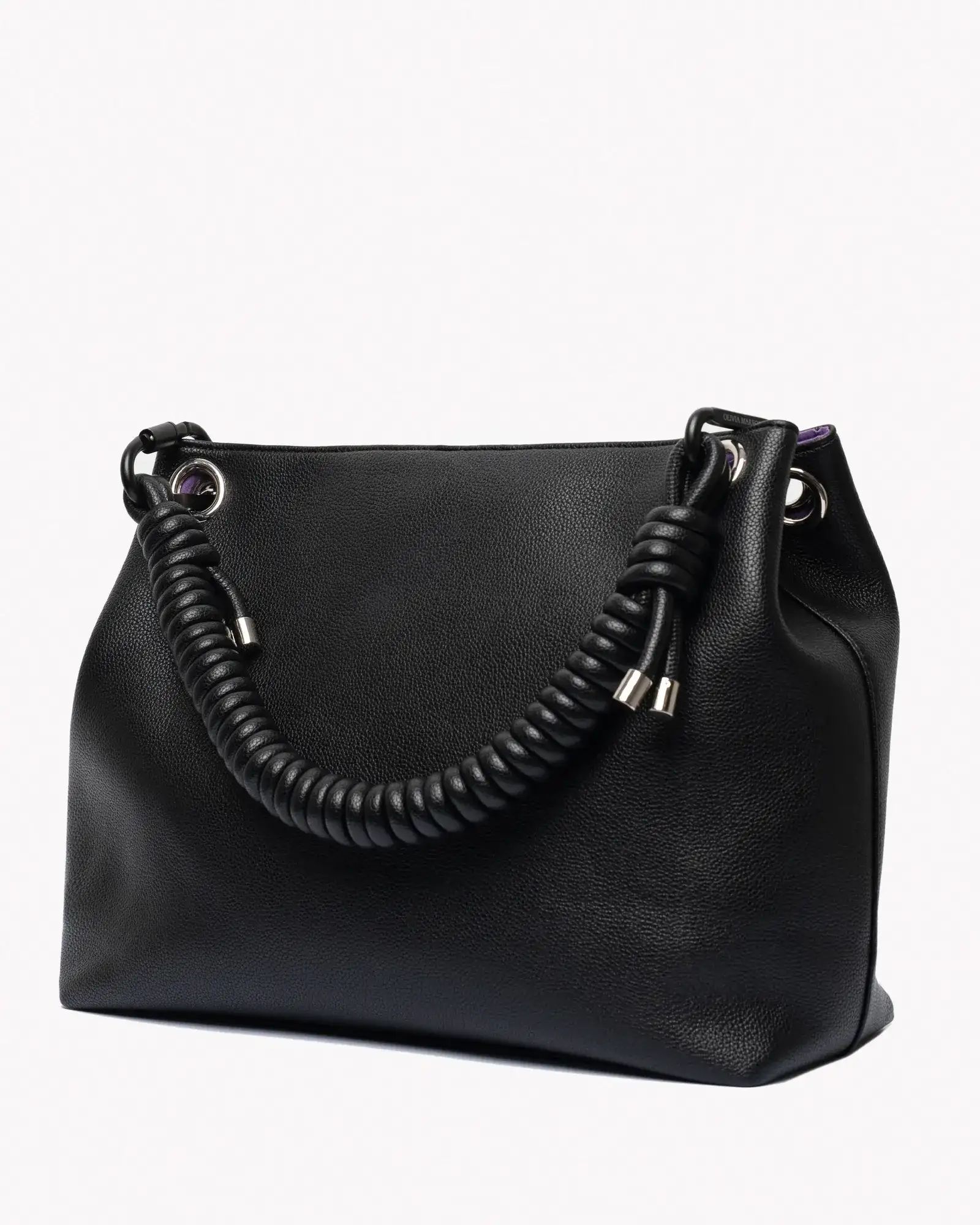 Petra Bag (Black) + Shoulder Curly Chain /Olivia Mareque - Image 2