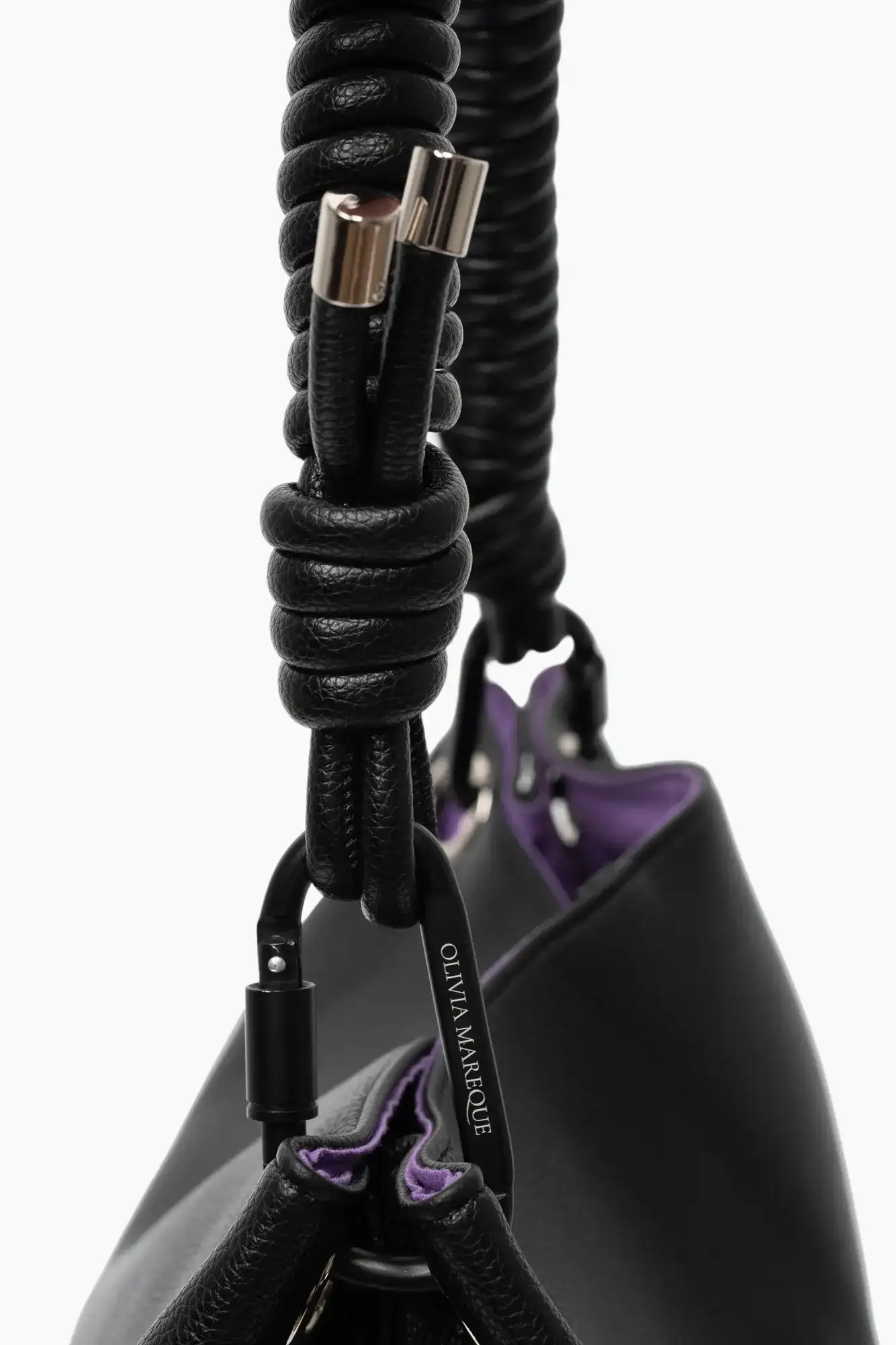 Petra Bag (Black) + Shoulder Curly Chain /Olivia Mareque - Image 4