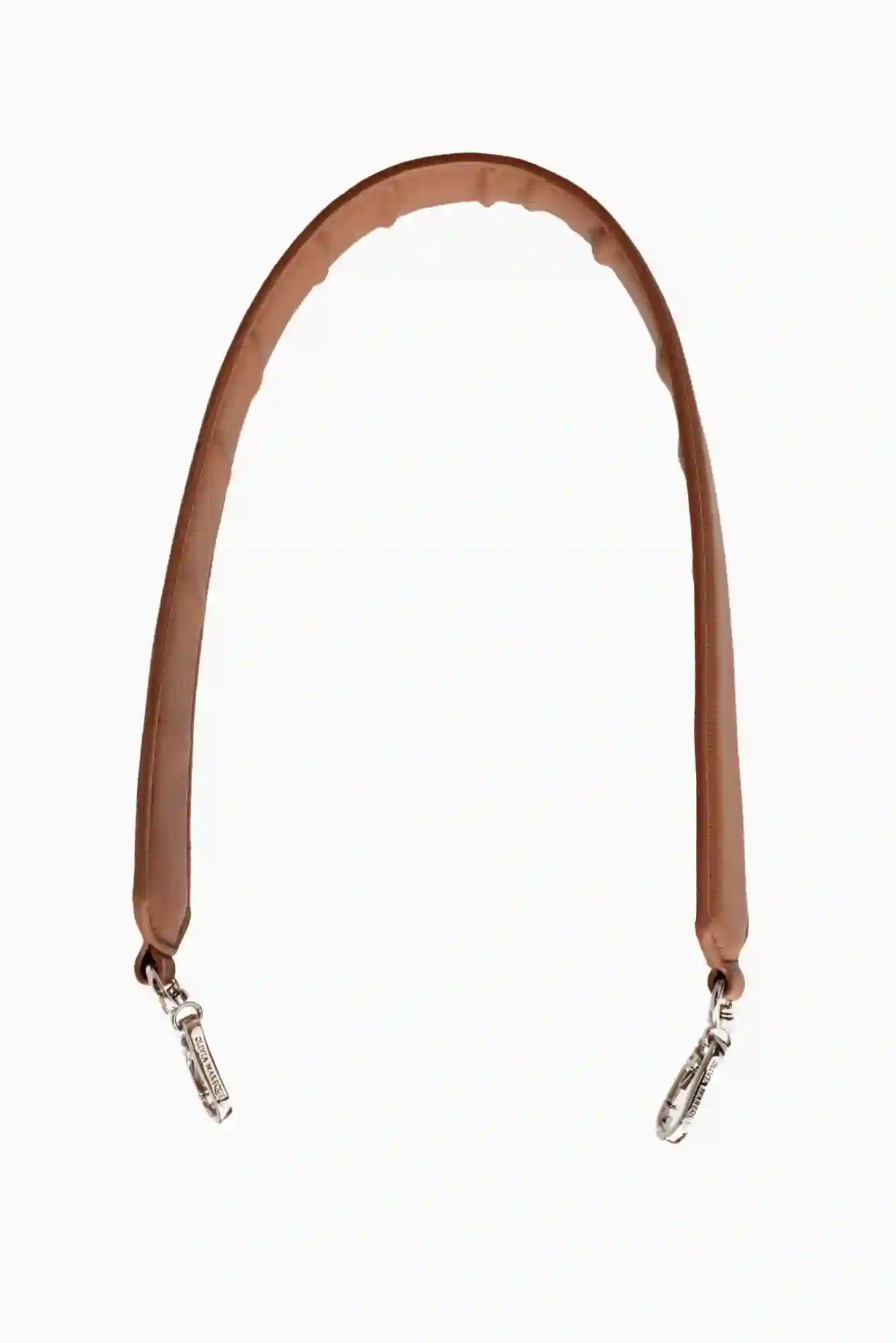 CADENA PIEL PLANA HOMBRO MARRÓN / OLIVIA MAREQUE
