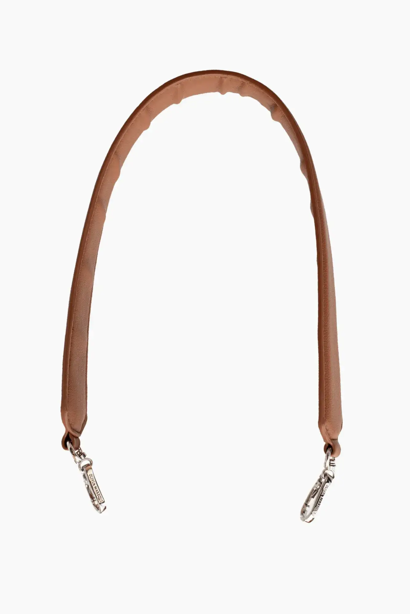CADENA PIEL PLANA HOMBRO MARRÓN / OLIVIA MAREQUE