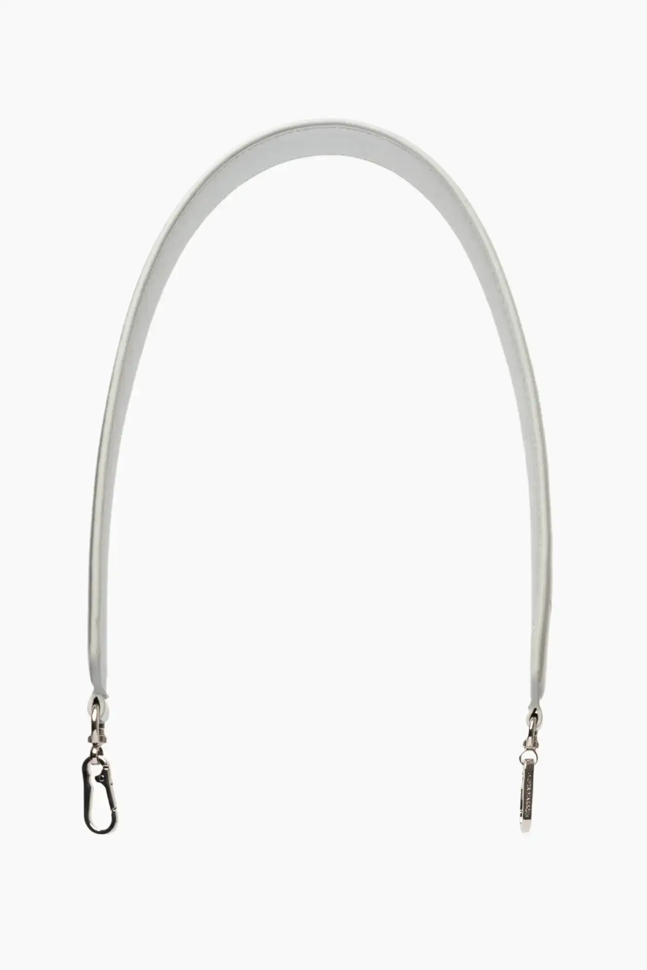 CADENA PIEL PLANA HOMBRO PLATA / OLIVIA MAREQUE