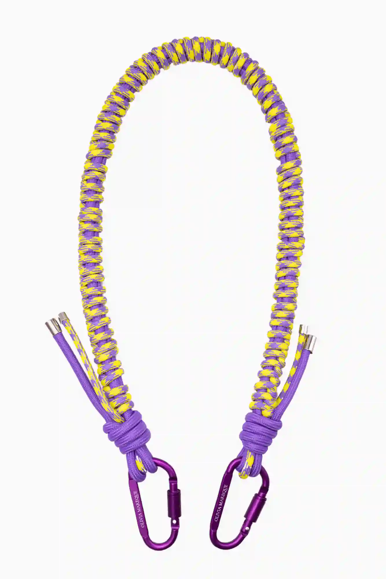 CADENA NYLON BANDOLERA MORADA Y AMARILLA / OLIVIA MAREQUE