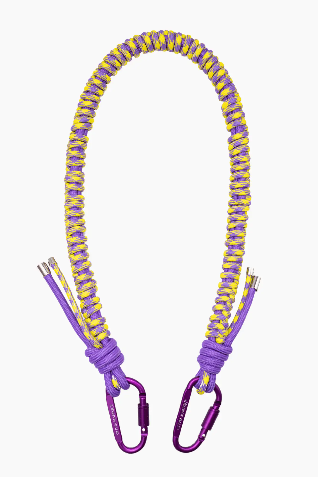 CADENA NYLON BANDOLERA MORADA Y AMARILLA / OLIVIA MAREQUE