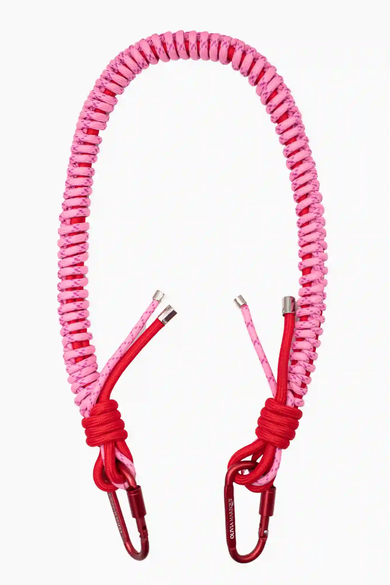 CADENA NYLON BANDOLERA ROSA Y ROJA / OLIVIA MAREQUE