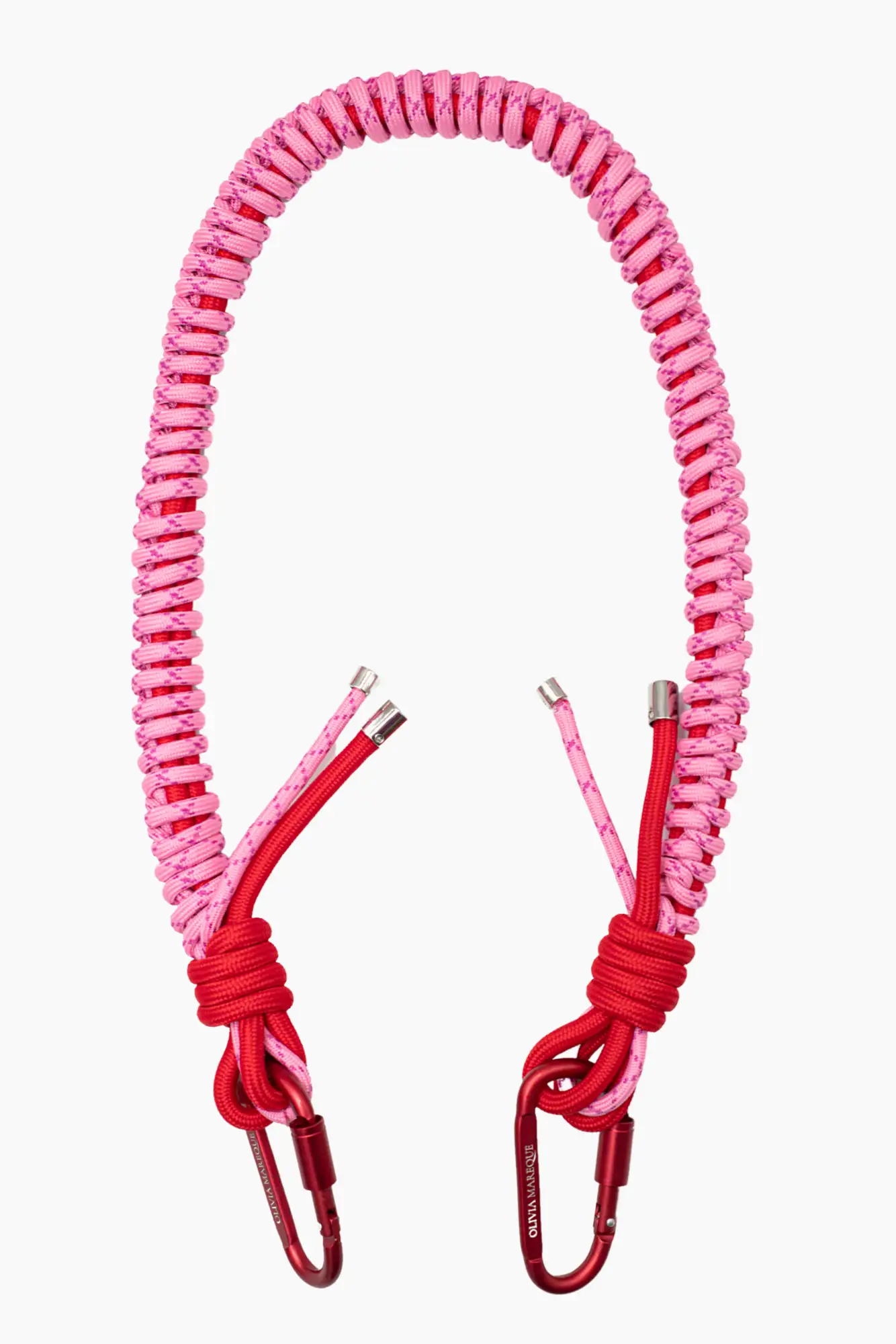 CADENA NYLON BANDOLERA ROSA Y ROJA / OLIVIA MAREQUE
